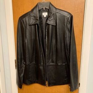 Black leather jacket